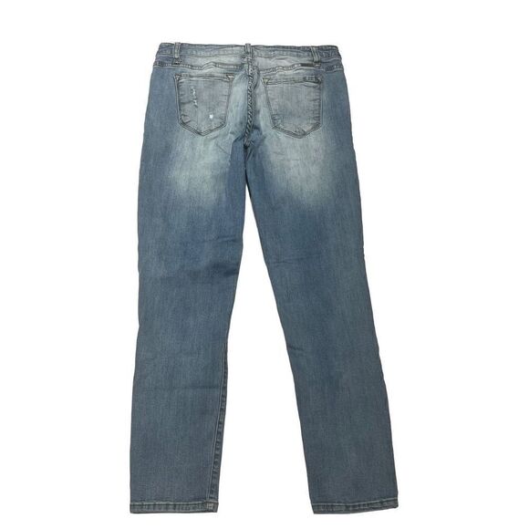 Kancan Womens Denim Jeans Distressed Straight Leg Light Wash Size 15W - Picture 2 of 7
